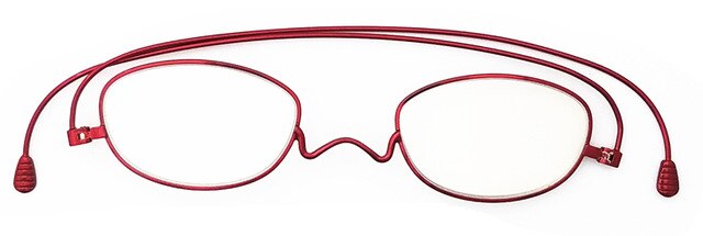Meeshow Unisex Eyeglasses Titanium Reading Glasses Frame Paper Glasses Ultra Thin +2.0 Reading Glasses MeeShow +150 Red 