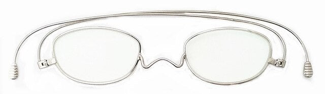 Meeshow Unisex Eyeglasses Titanium Reading Glasses Frame Paper Glasses Ultra Thin +2.0 Reading Glasses MeeShow +150 Silver 