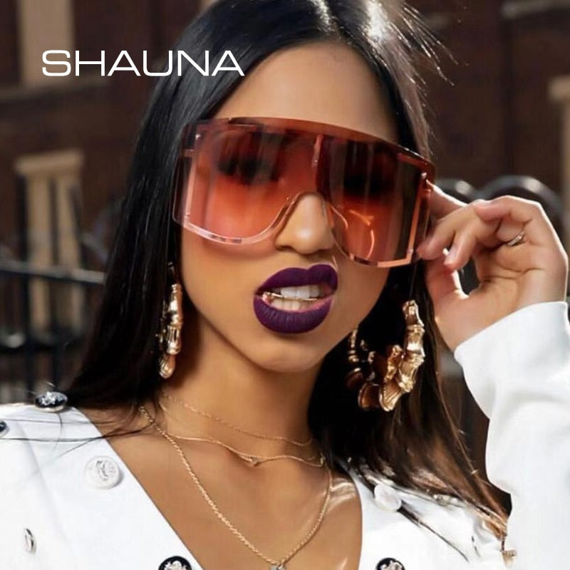 Shauna Ins Popular Oversize One Piece Rimless Sunglasses Women Windproof Sh94300 Sunglasses Shauna   