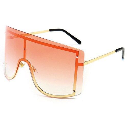 Shauna Ins Popular Oversize One Piece Rimless Sunglasses Women Windproof Sh94300 Sunglasses Shauna Pink  