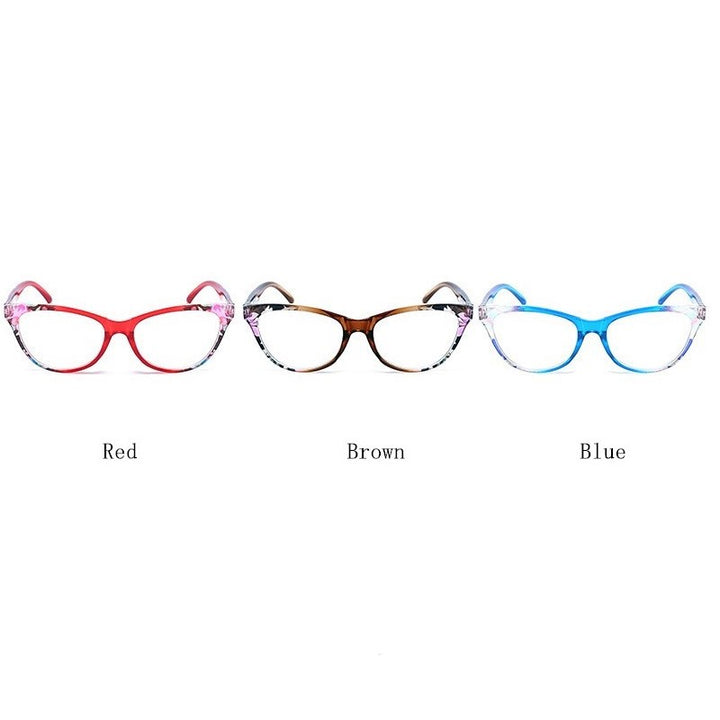 Cat Eye Reading Glasses Women Ultralight Hyperopia Eyeglasses +1.0 +1.5 +2.0 +2.5 +3.0 +3.5 +4.0 Diopter Reading Glasses Lonsy   