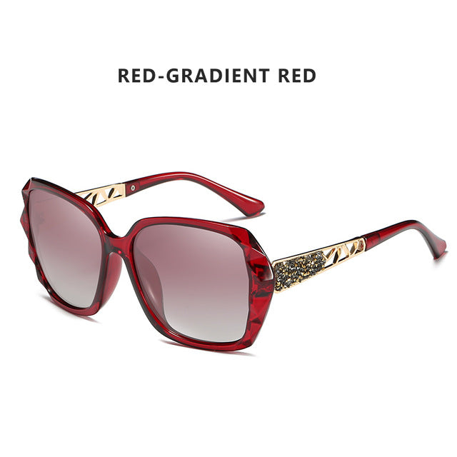 Luxury Brand Ladies Polarized Sunglasses Women Oversized Prismatic Eyewear Ac404 Sunglasses Luxury Brand Red-red  