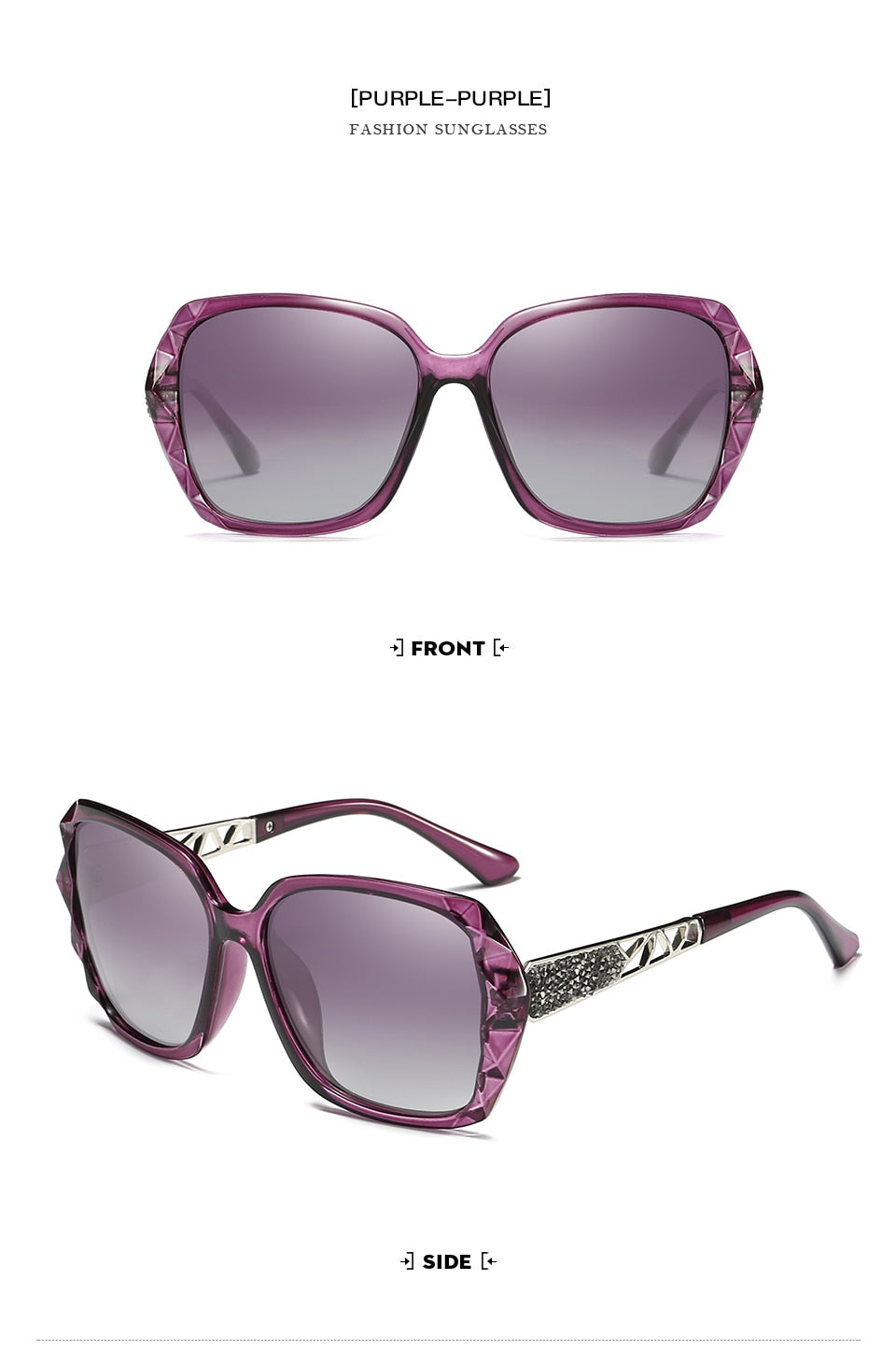 Polarized Sunglasses for Women - Premium Fashion Sunglasses - Hz Series Diamante Womens Designer Sunglasses