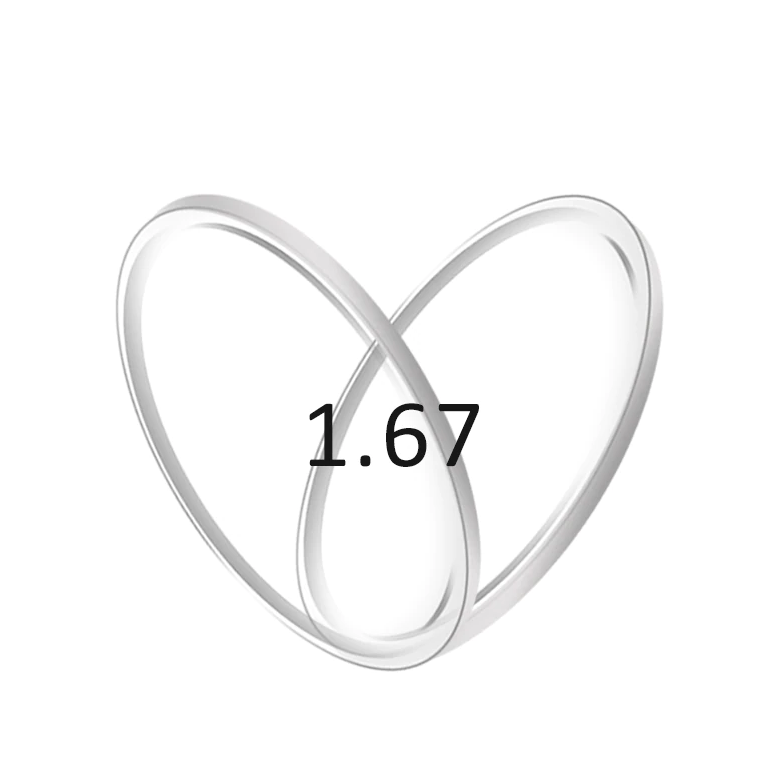 Ralftery 1.67 Free Form Inner-Progressive Myopic-Hyperopic Lenses Color Clear Lenses Ralferty Lenses   