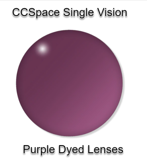CCSpace Aspheric Single Vision Dyed Acrylic Lenses Lenses CCSpace Lenses 1.56 Purple 