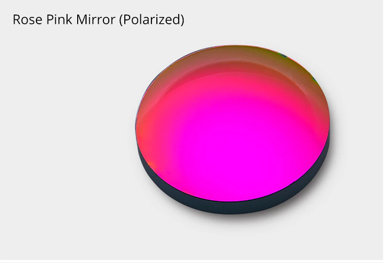 Ralferty 1.67 Index Single Vision Polarized Lenses Color Mirror Rose Pink Lenses Ralferty Lenses   