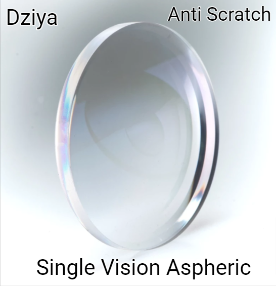 Dziya Single Vision Clear Aspheric Green-EMI Anti Scratch Lenses Lenses Dziya Lenses 1.56  