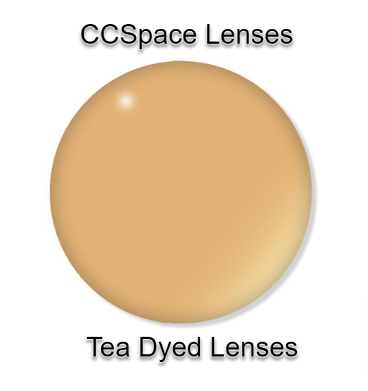 CCSpace Aspheric Single Vision Dyed Acrylic Lenses Lenses CCSpace Lenses 1.56 Tea 
