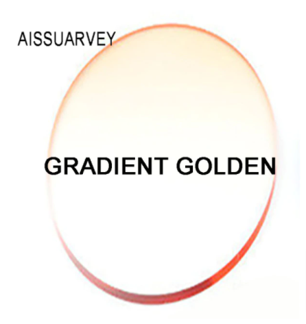 Aissuarvey MR-8 Aspheric Gradient Tint Lenses Lenses Aissuarvey Lenses 1.61 Gradient Golden 