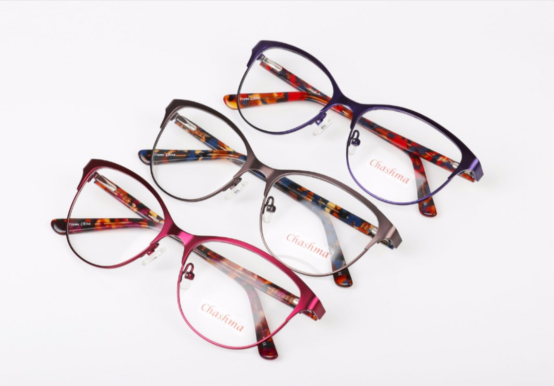 Chashma Brand Women's Frame Glasses Cat Eyes Top Quality W110 Frame Chashma   