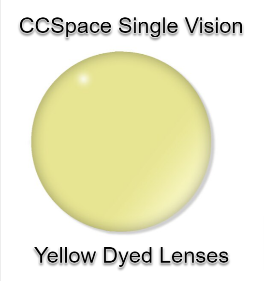 CCSpace Aspheric Single Vision Dyed Acrylic Lenses Lenses CCSpace Lenses 1.56 Yellow 