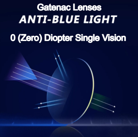 Gatenac 0 Diopter Anti Blue Lenses Clear Lenses Gatenac Lenses   