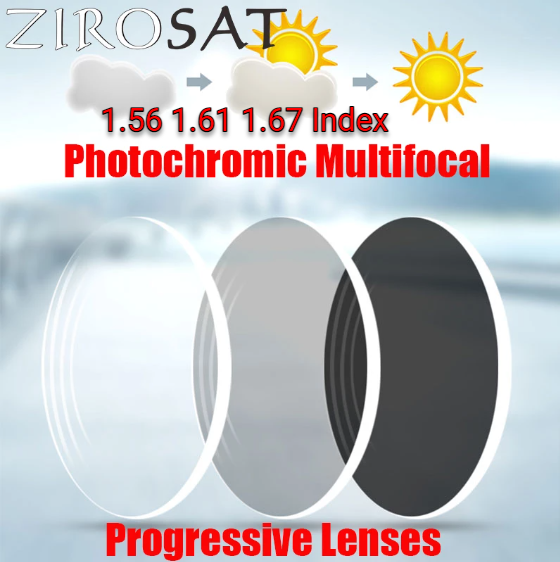 Zirosat Photochromic Multifocal Progressive Lenses Lenses Zirosat Lenses   