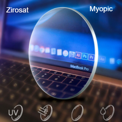 Zirosat Aspheric Anti Blue Light Single Vision Clear Lenses Lenses Zirosat Lenses 1.56 Myopic 