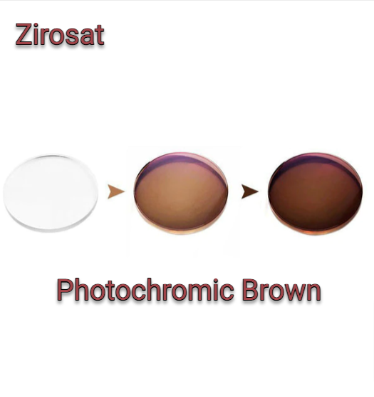 Zirosat Photochromic Multifocal Progressive Lenses Lenses Zirosat Lenses 1.56 Photo Brown 